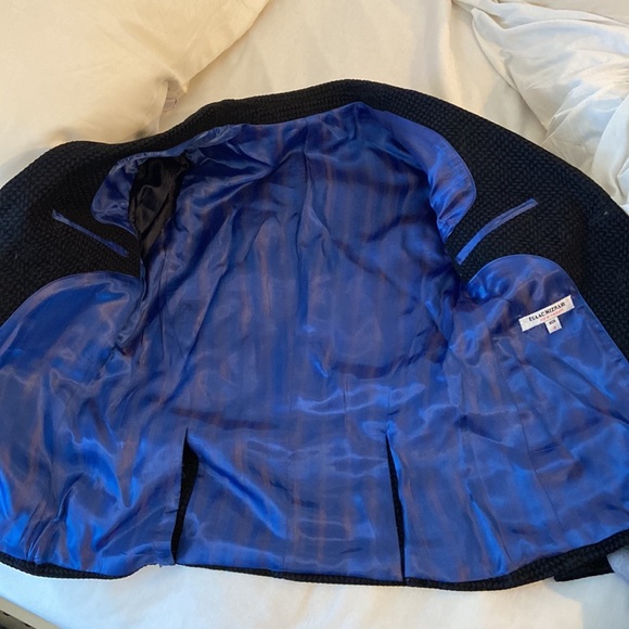 Isaac Mizrahi kids 8 YR three piece suit! Velvet pants, vest, tweed jacket. Navy - Picture 12 of 17